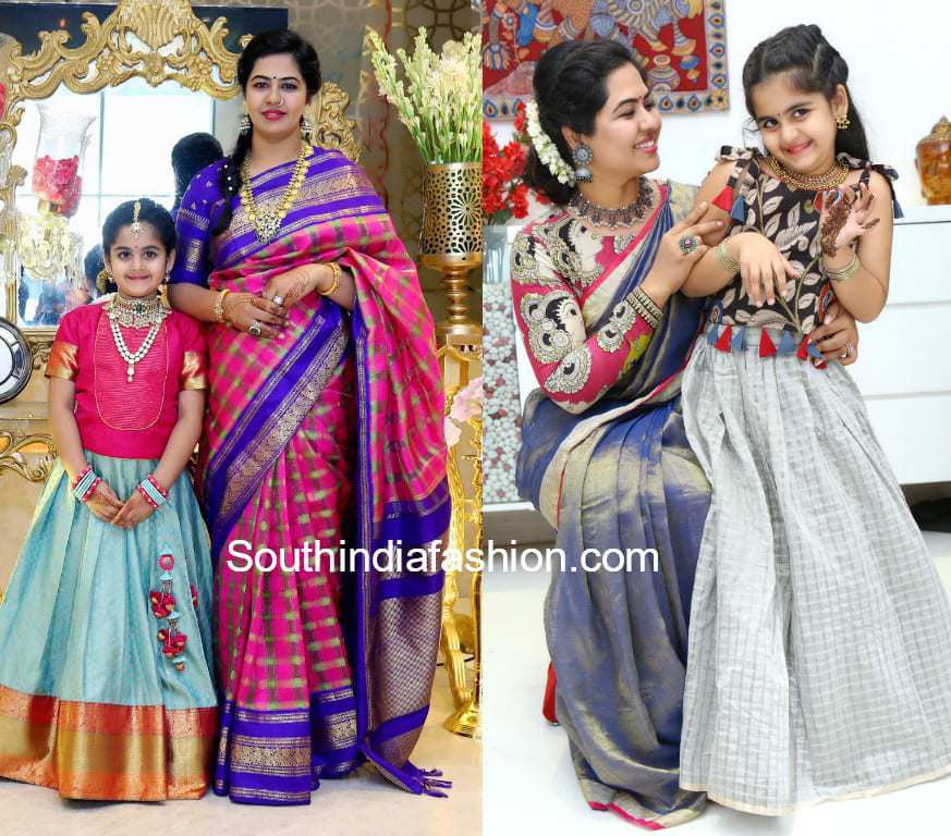 mom daughter indian outfits