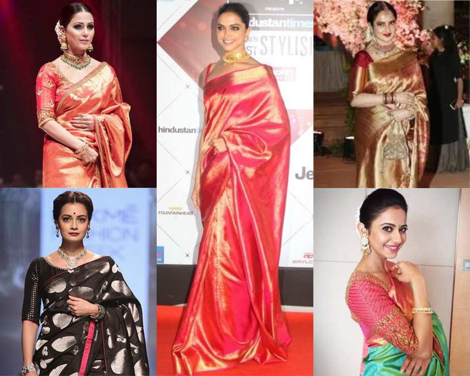 actresses in silk sarees