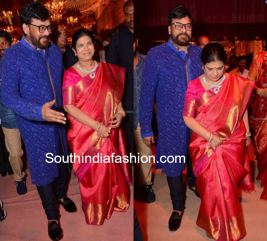 chiranjeevi and surekha at shriya bhupal wedding