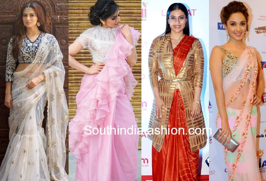 latest trending saree styles