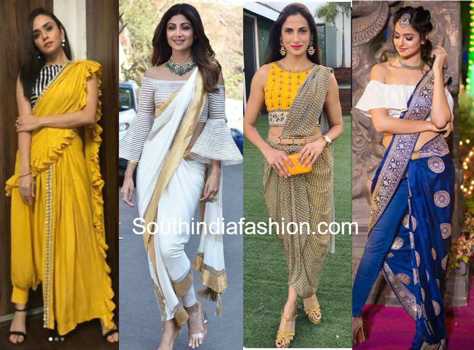 PANT STYLE SAREE 2018 – South India Fashion