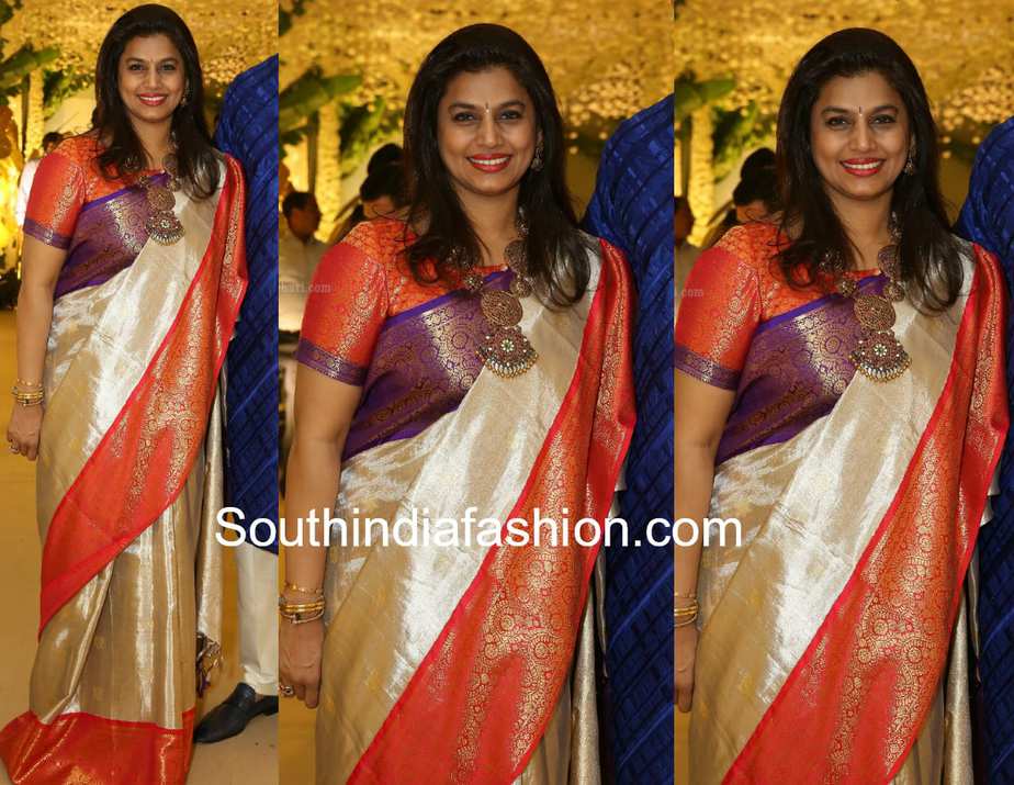 pinky reddy dasari parvathy kanjeevaram saree