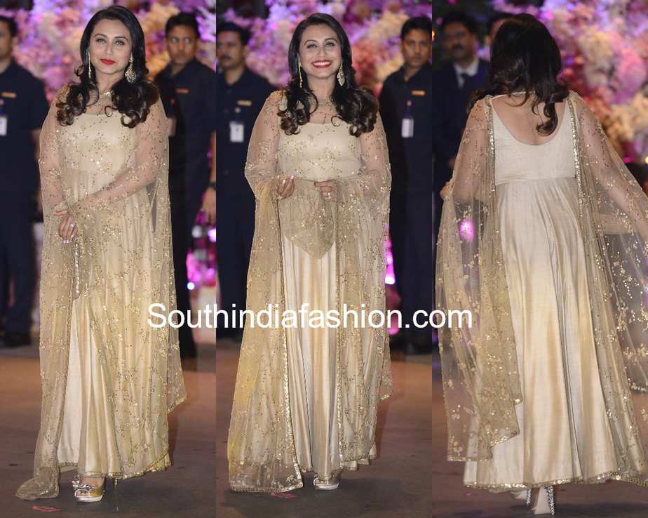 rani mukherji gold anarkali akash ambani engagement