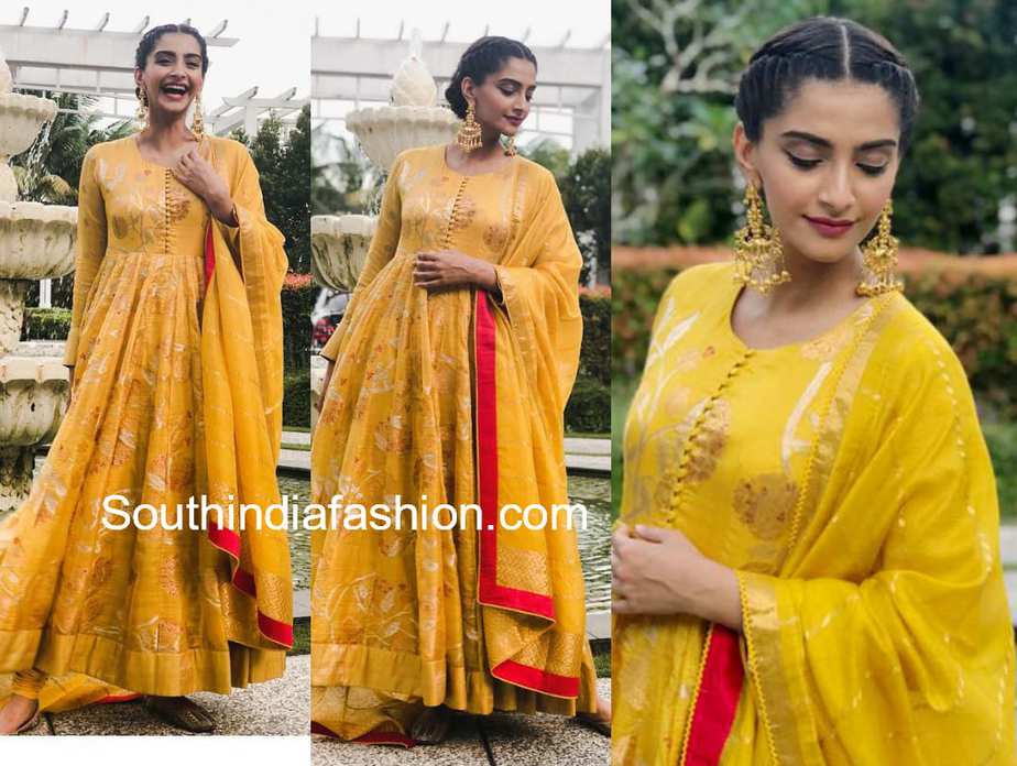 sonam kapoor gaurang yellow anarkali