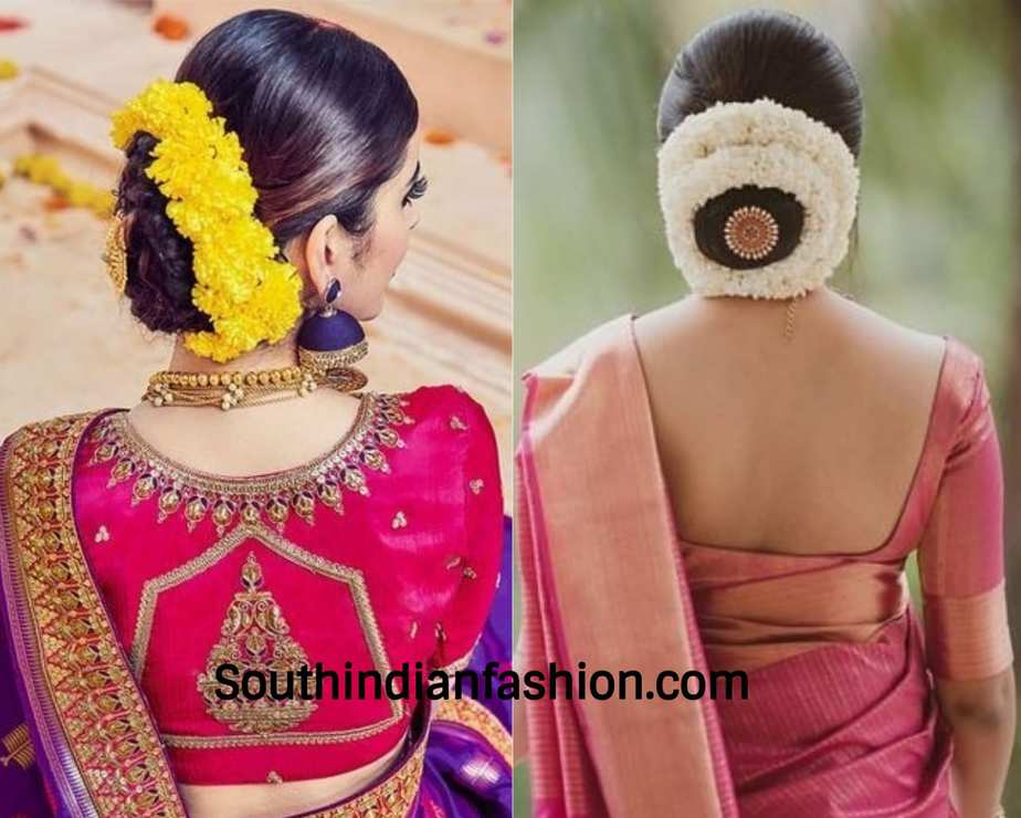 Amazing Ways To Wear Hair Buns With Traditional Sarees