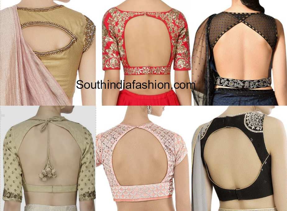 cut out blouse back neck designs