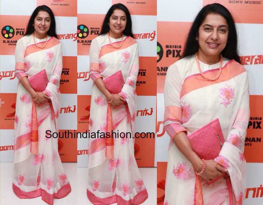 suhasini maniratnam white saree