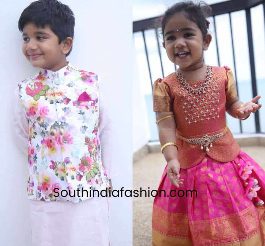 allu arjun son and daughter in traditional wear
