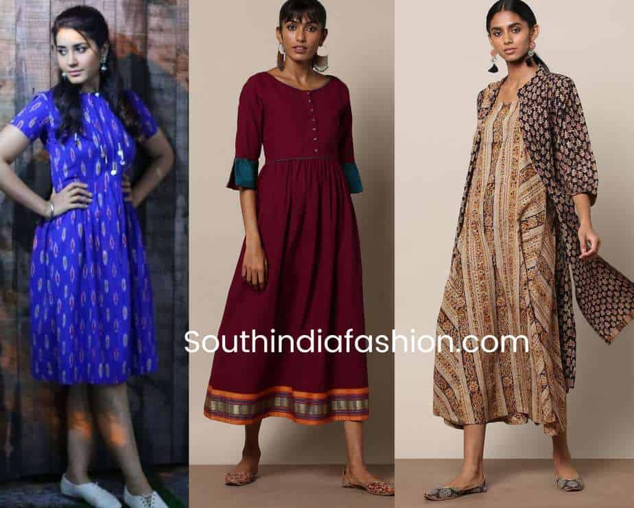 indo western midi dress