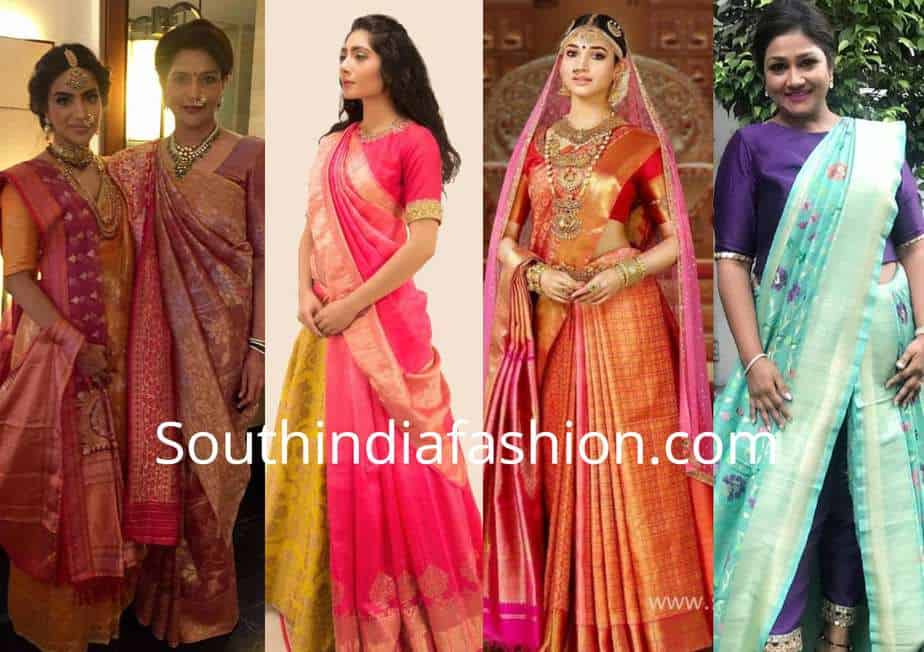 Saree Wearing Style In Wedding 2024