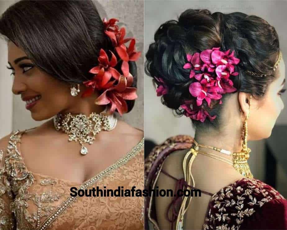 Indian Wedding Bun Hairstyle With Flowers and Gajra! Indian Wedding Bun Hairstyle With Flowers and Gajra!