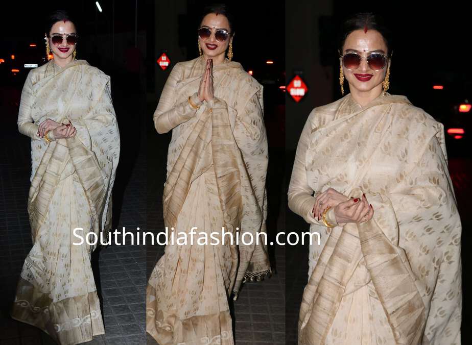 rekha saree high neck blouse