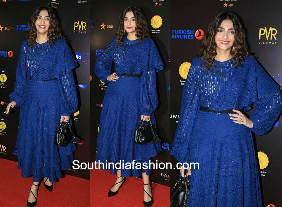 sonam kapoorblue dress jio mami film festival launch