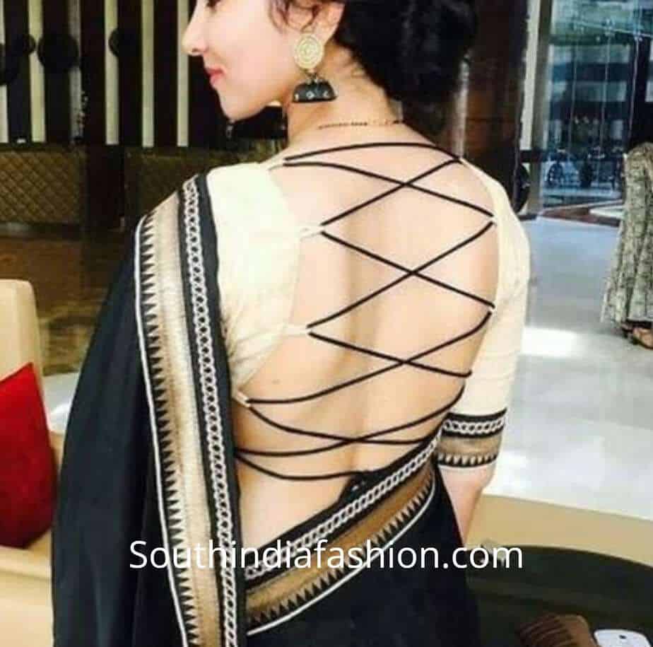 10 Unique Saree Blouse Back Neck Designs | Blouse Designs Back Side