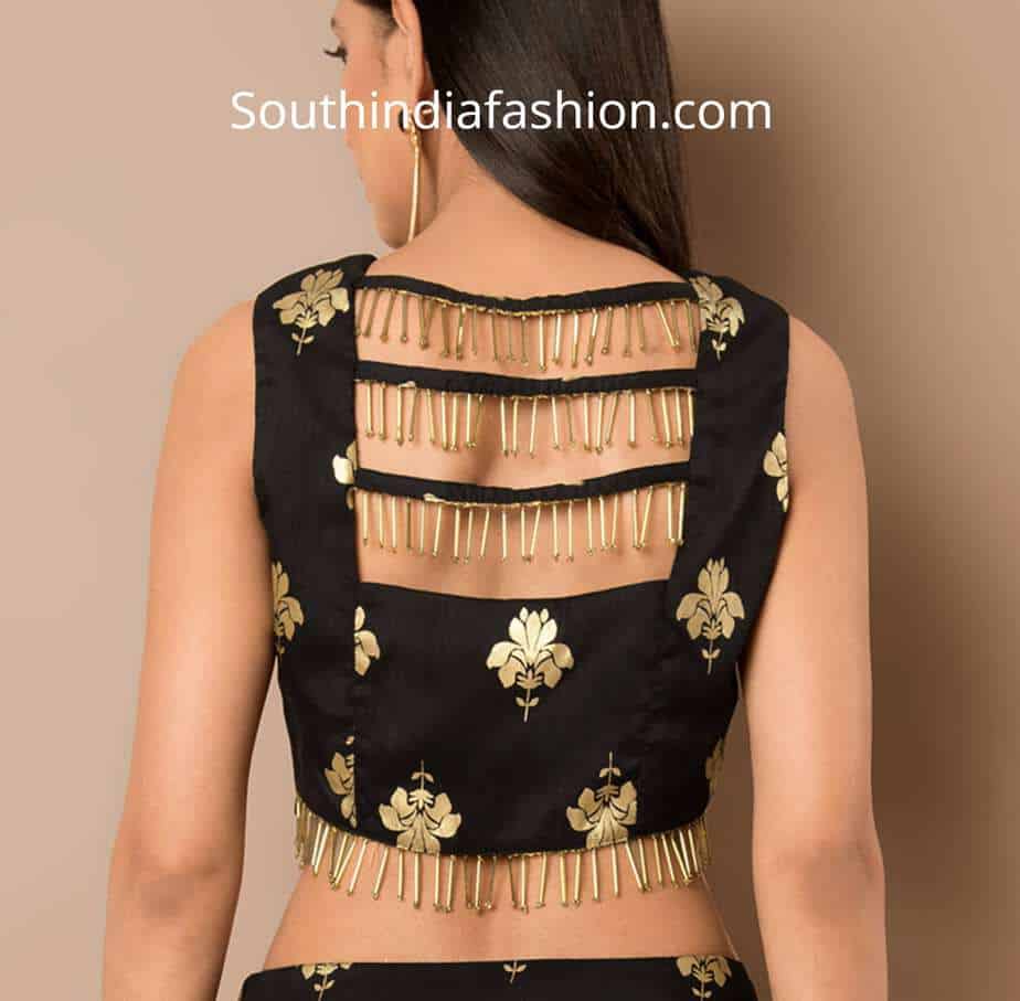 10 Unique Saree Blouse Back Neck Designs | Blouse Designs Back Side