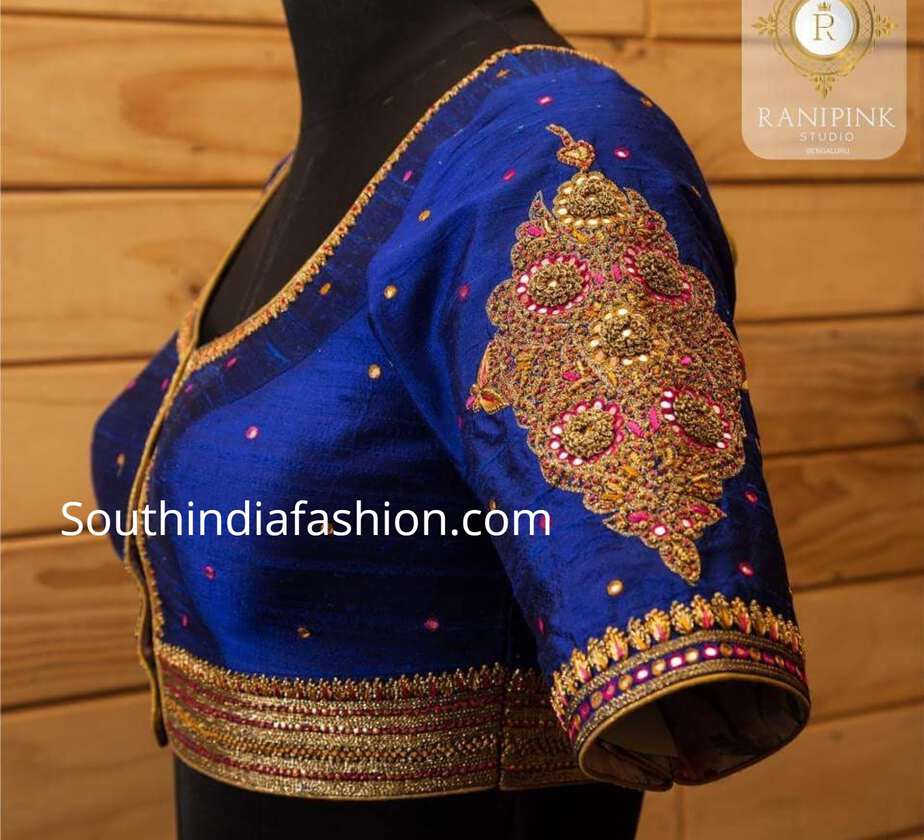 Maggam work designs hot sale on pattu blouses