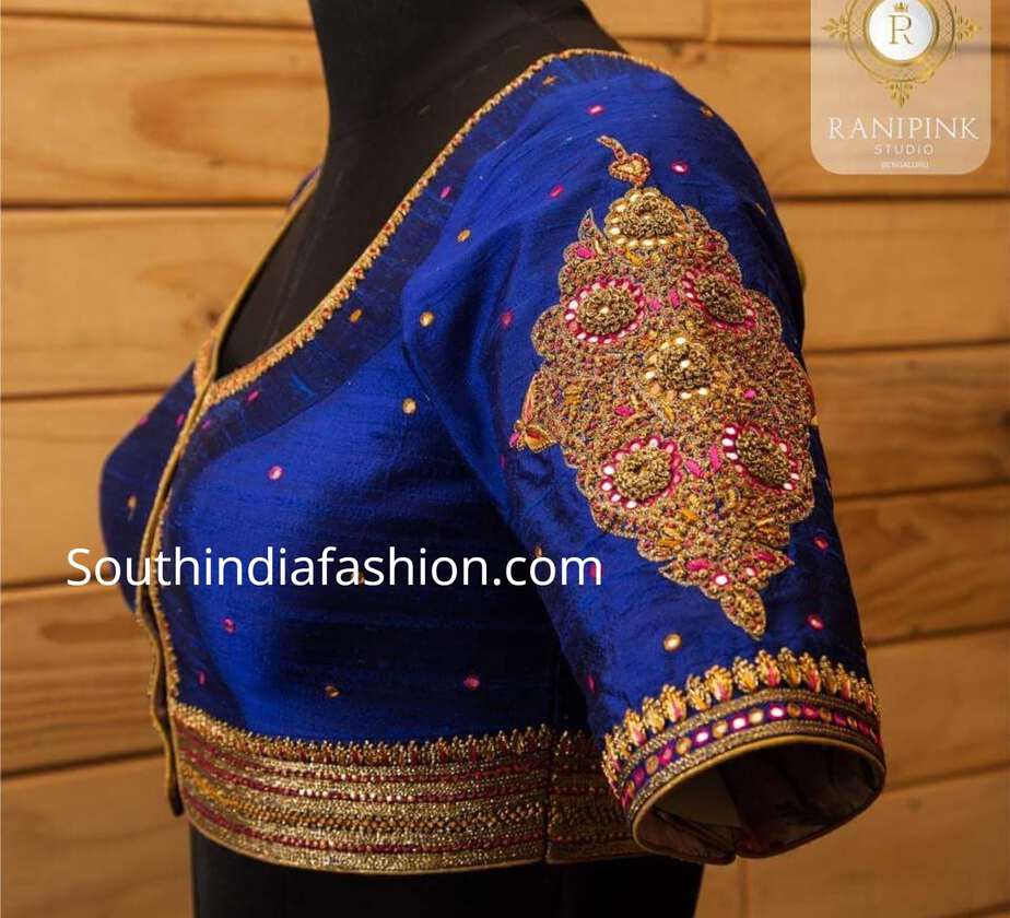 maggam work pattu saree blouse designs 