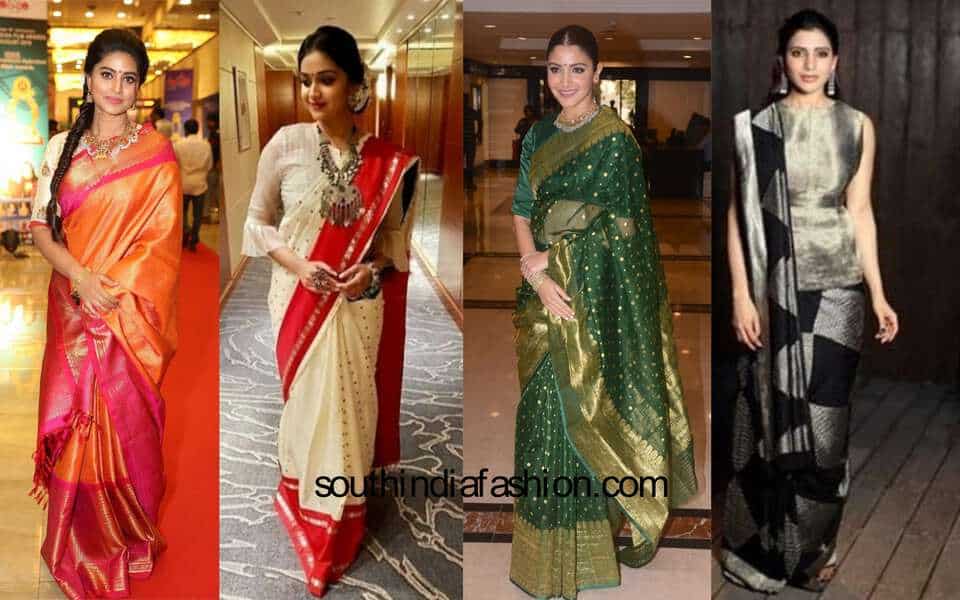 saree looks of actresses