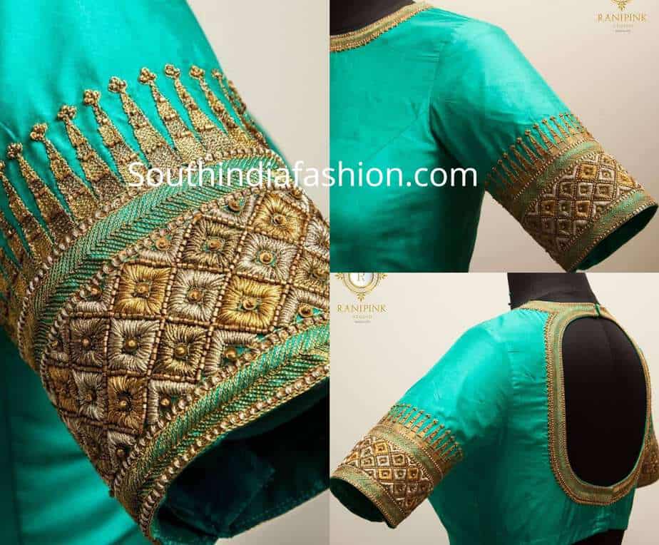Latest simple maggam sales work blouse designs