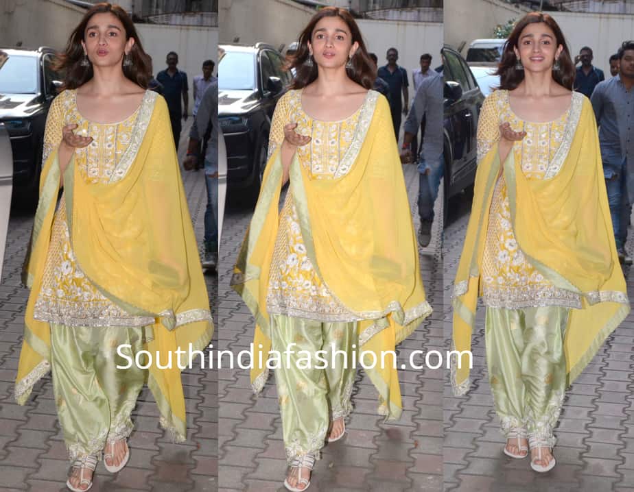 alia bhatt yellow salwar kameez