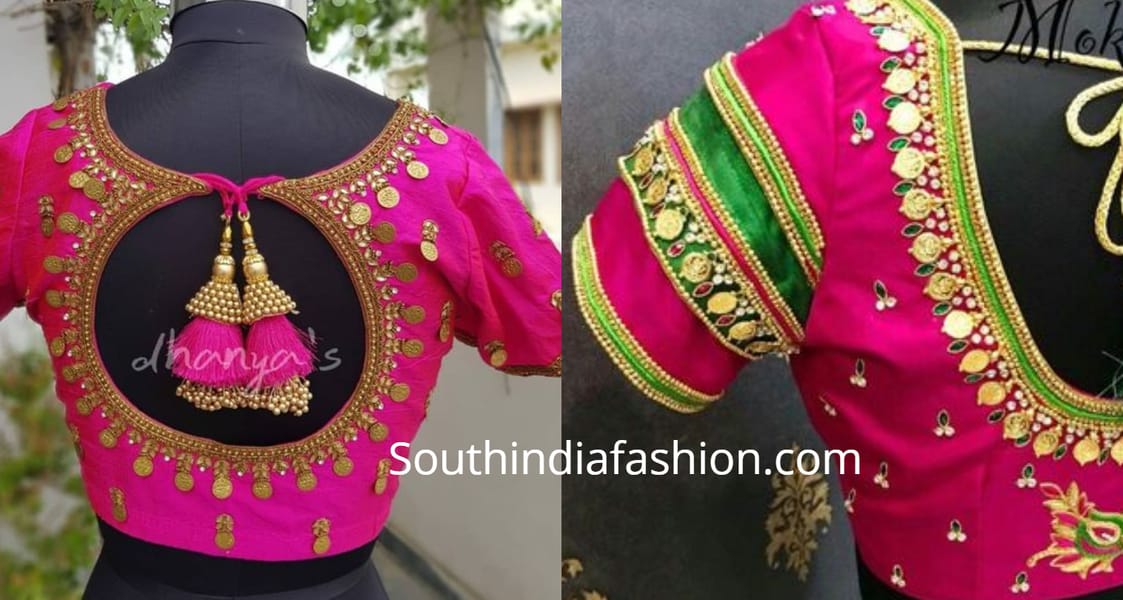 Kasu Work Blouse Designs – South India Fashion