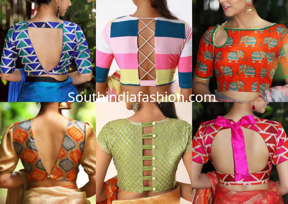 Saree blouse neck designs 2019 gold