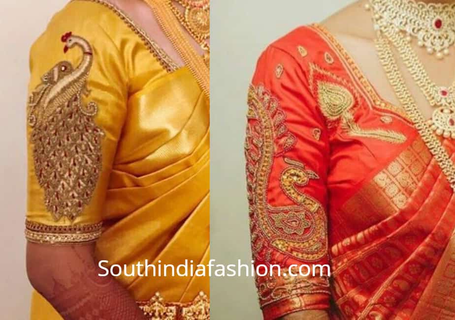 Peacock Maggam Peacock Aari Work Blouse Designs - Maggam work blouse ...