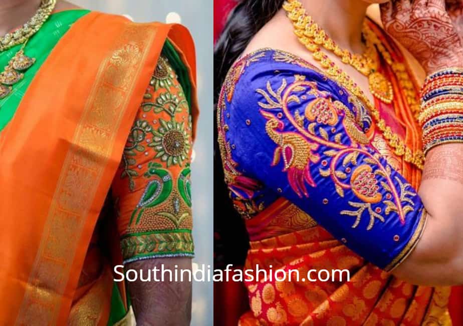 peacock maggam work blouse designs