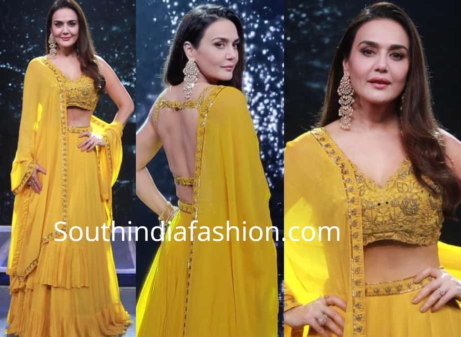 preity zinta yellow lehenga arpita mehta