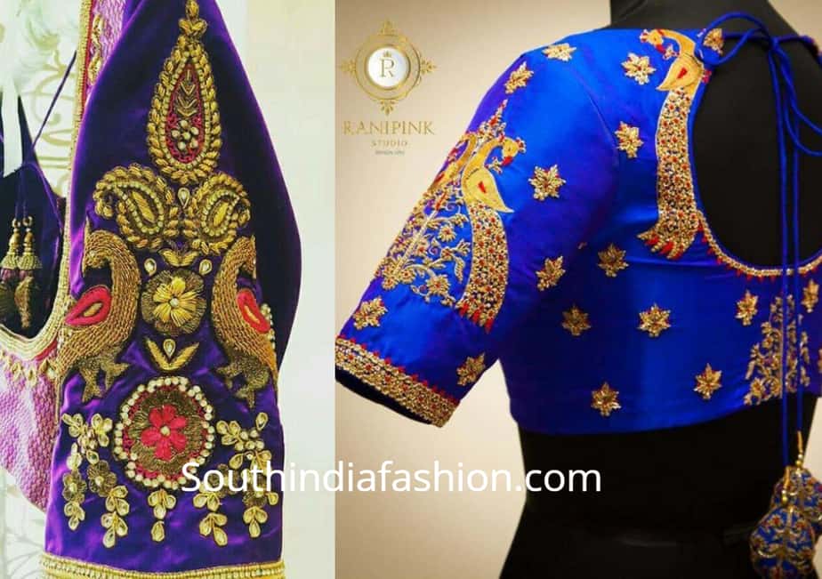 peacock maggam work blouse designs