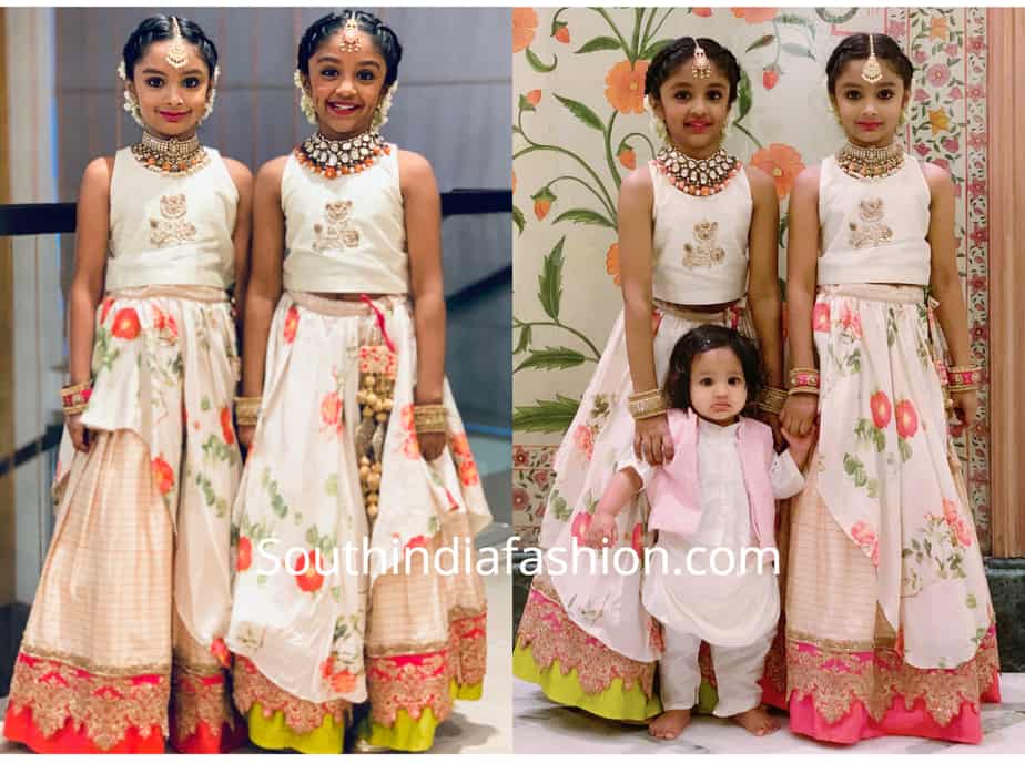 ariana and viviana manchu in lehengas