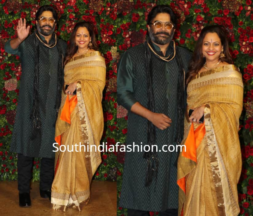 madhavan with wife sarita at deepika ranveer wedding reception