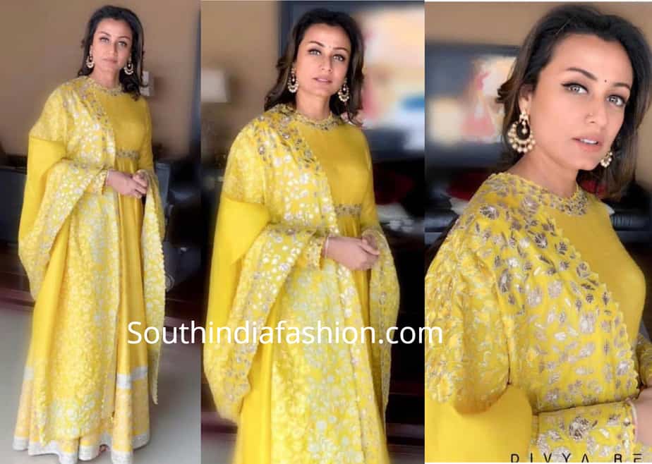 namrata shirodkar in yellow anarkali