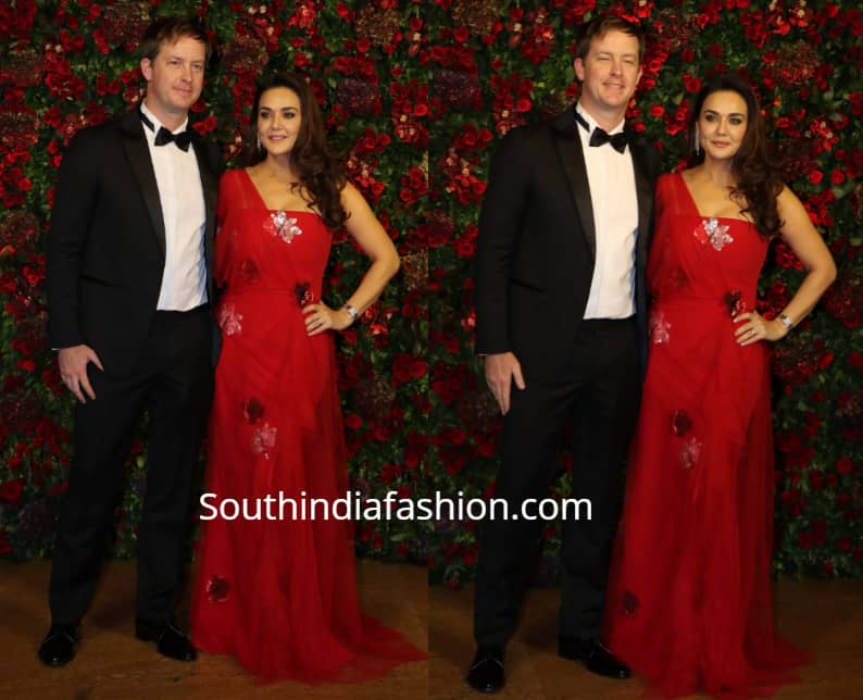 preity zinta and her husband at deepika ranveer reception