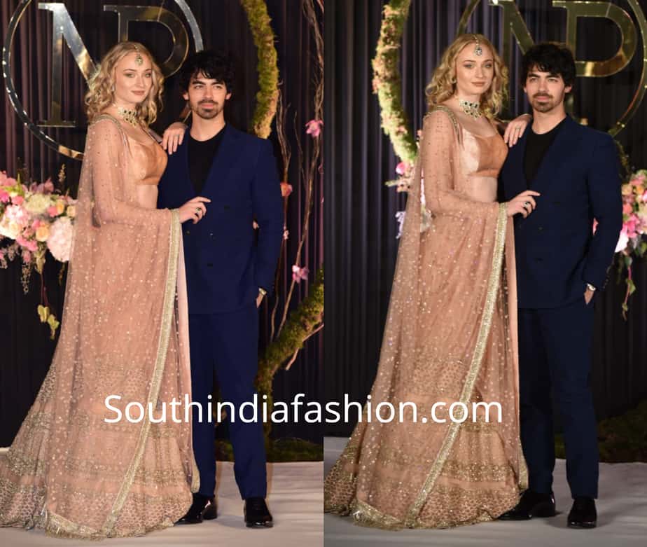 sophie turner in indian dresses at priyanka chopra nick jonas wedding 