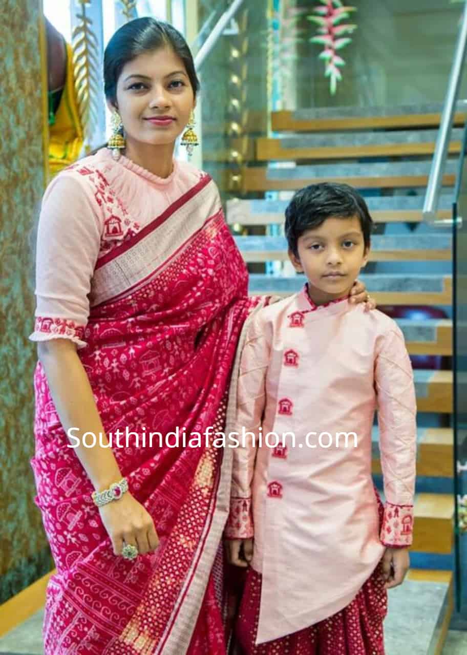 mother son matching indian dresses