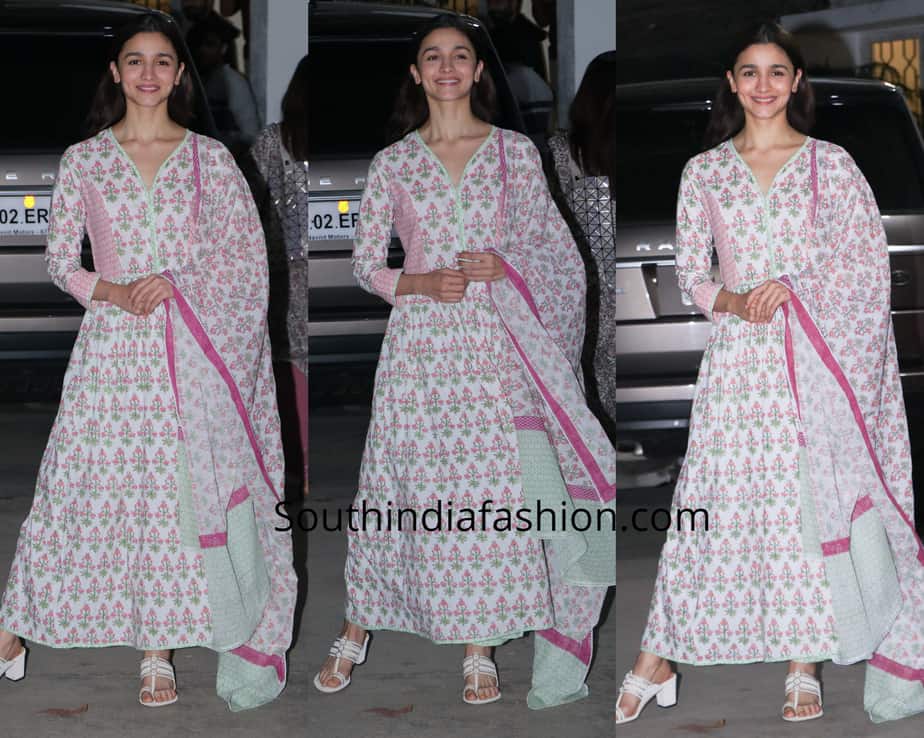 alia bhatt white salwar suit uri screening