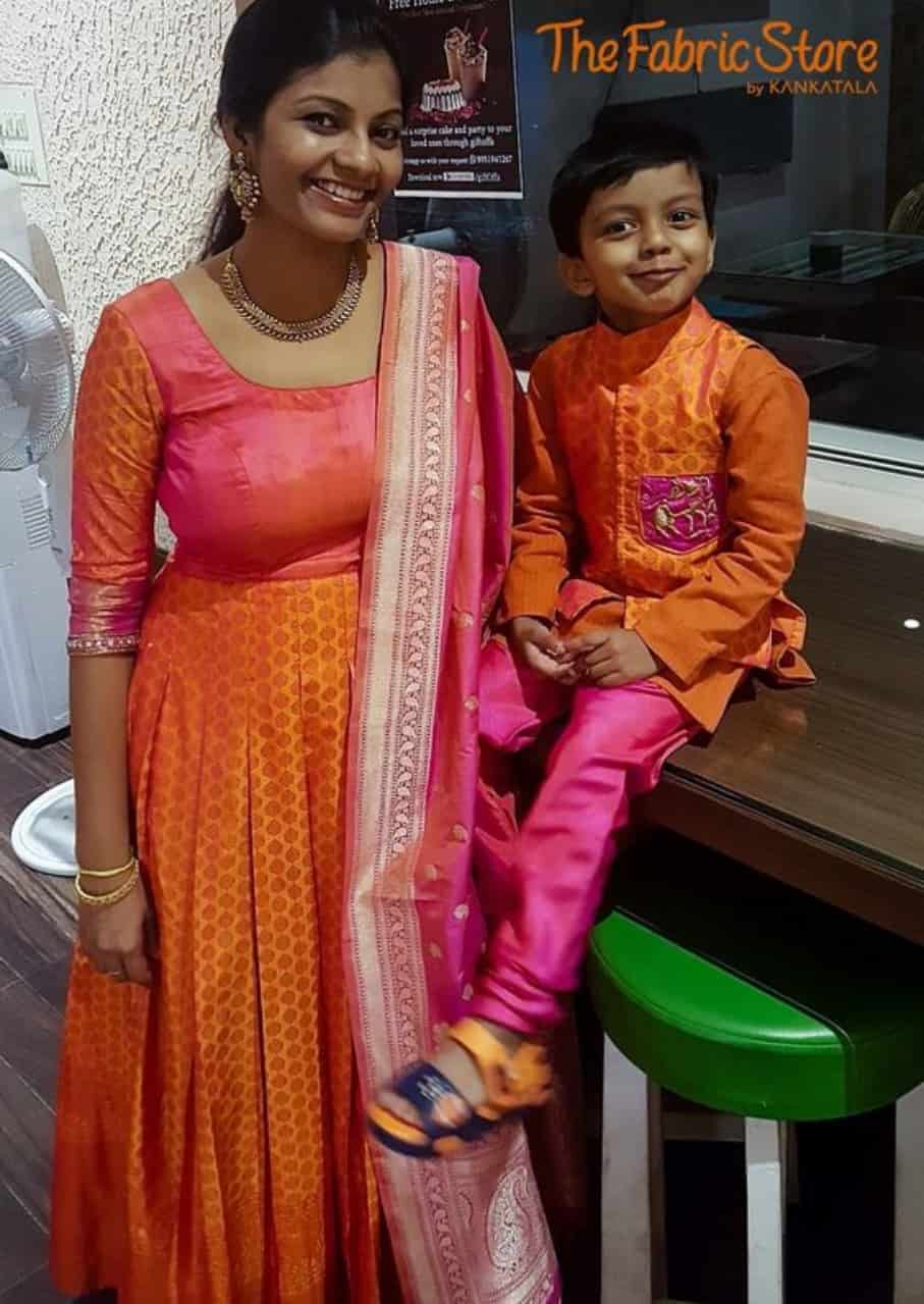 Mother And Son Matching Indian Outfits Mom Son Mathcing Ethnic Wear