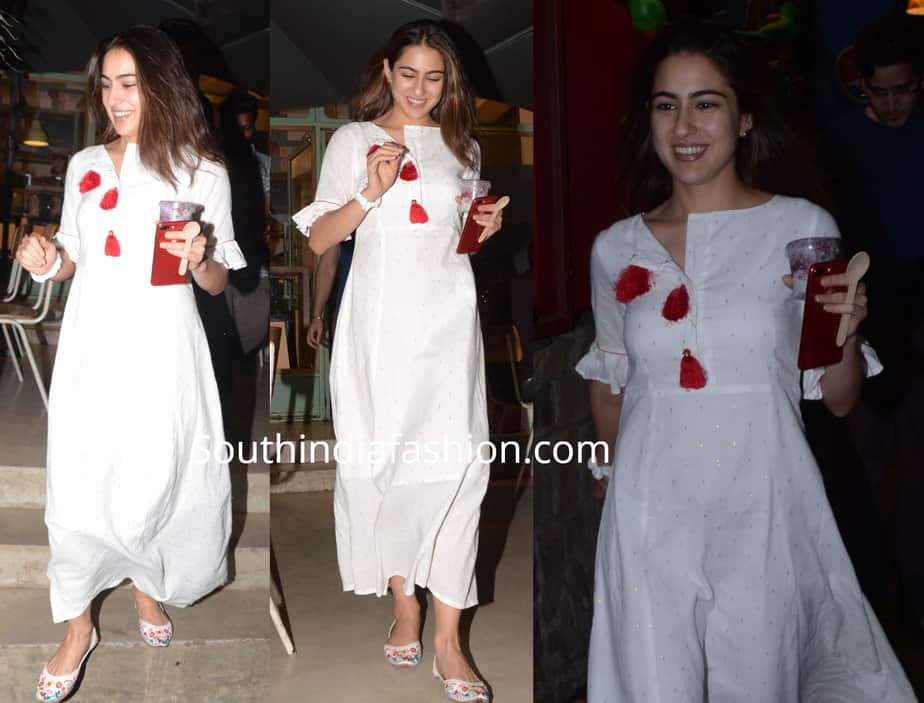 sara ali khan white maxi dress