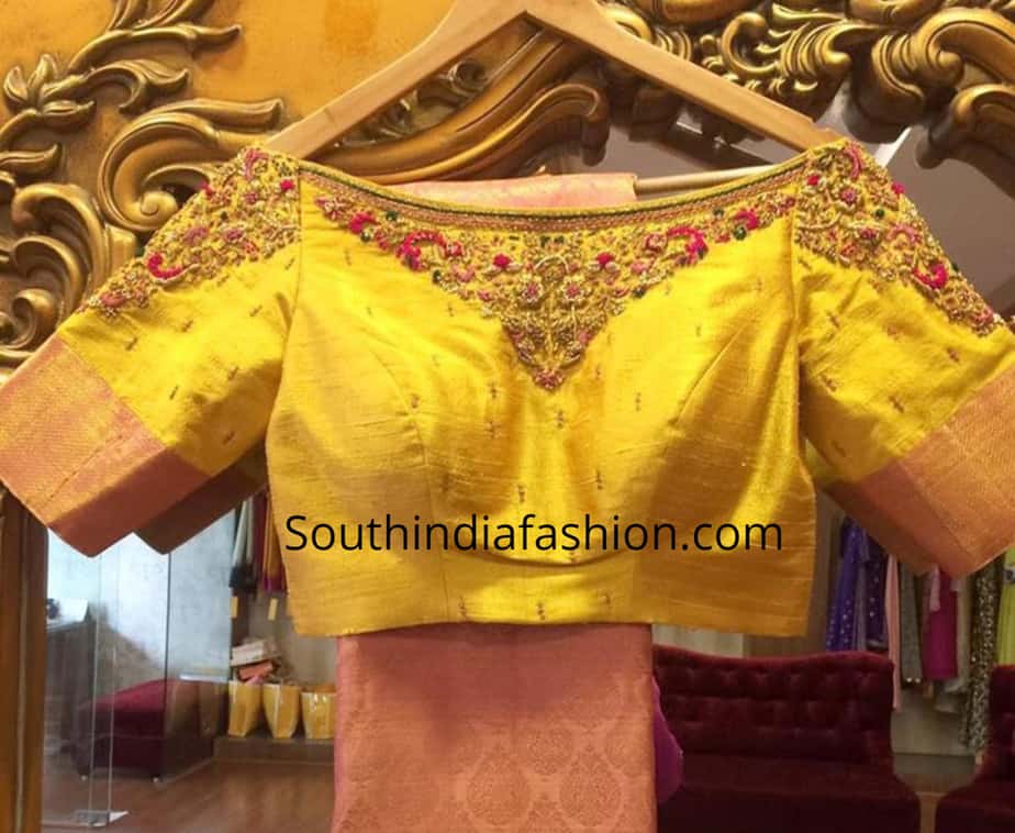 12 beautiful pattu saree blouse designs by prathiksha!