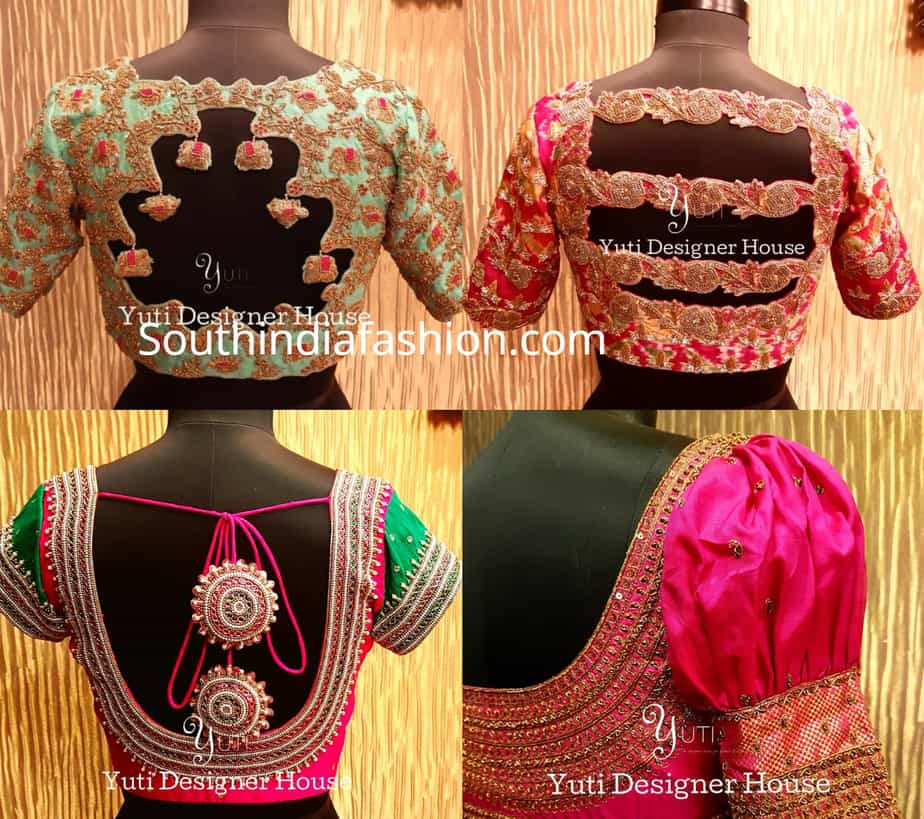 MAGGAM WORK BLOUSE DESIGNS FOR SILK SAREES