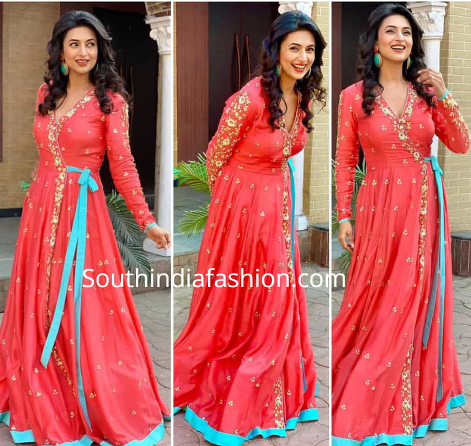 divyanka tripathi anarkali suit