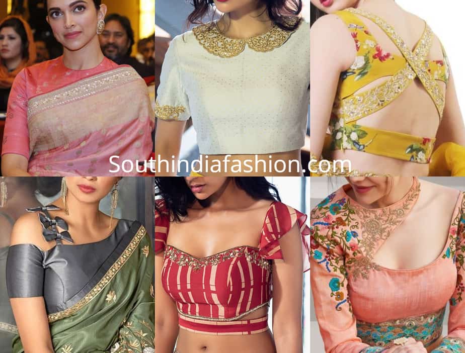 Saree Blouse Designs 2019  Blouse Back Side And Front Neck Patterns