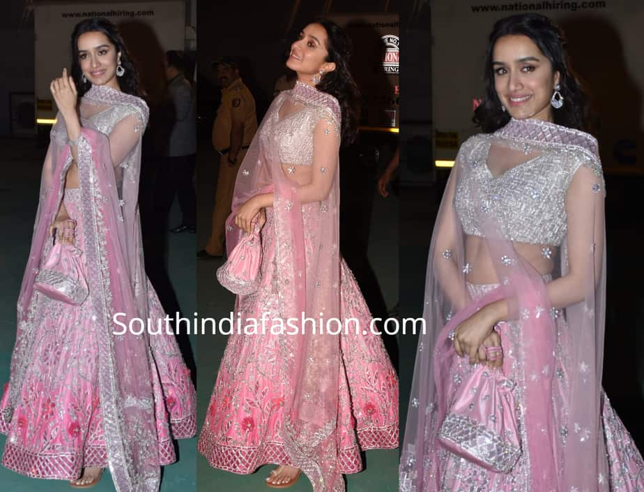 shraddha kapoor in pink lehenga at umang police show