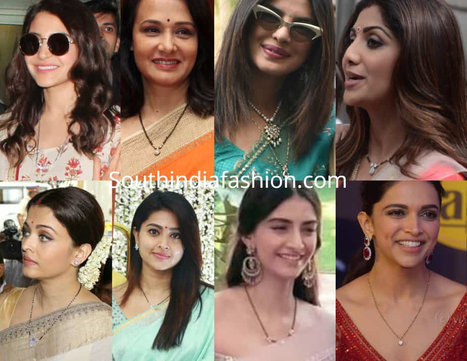 bollywood actresses mangalsutra designs