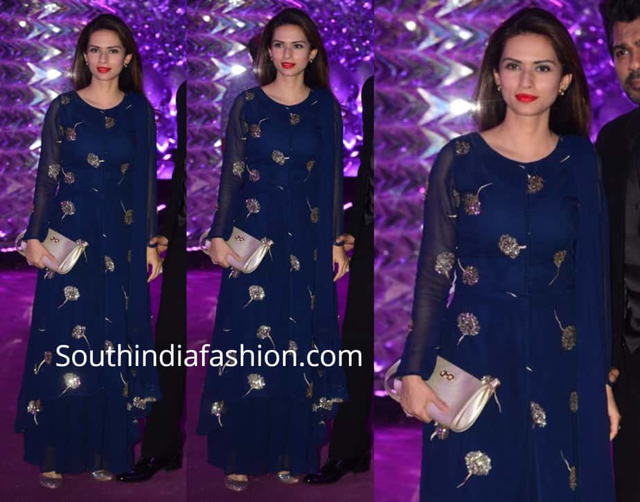 gaurie pandit in blue palazzo suit