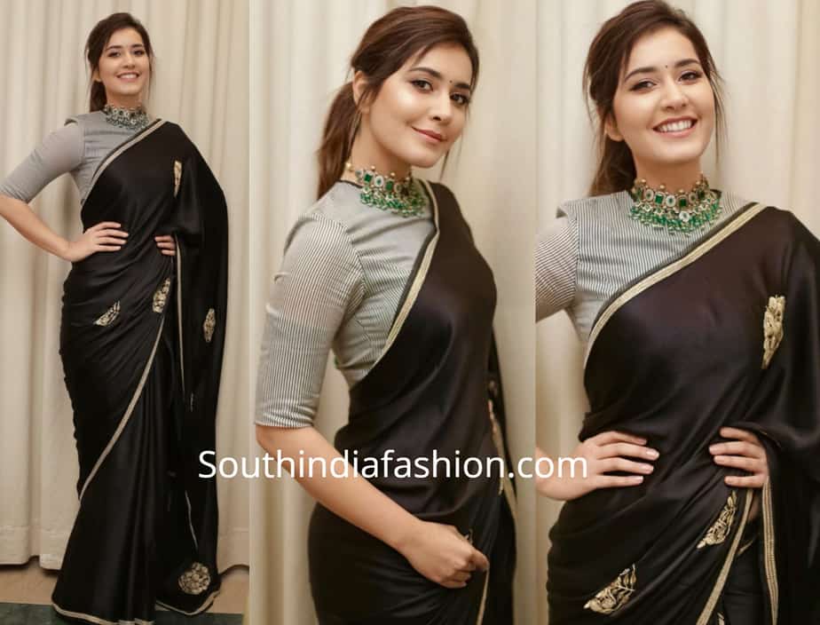 raashi khanna in black saree