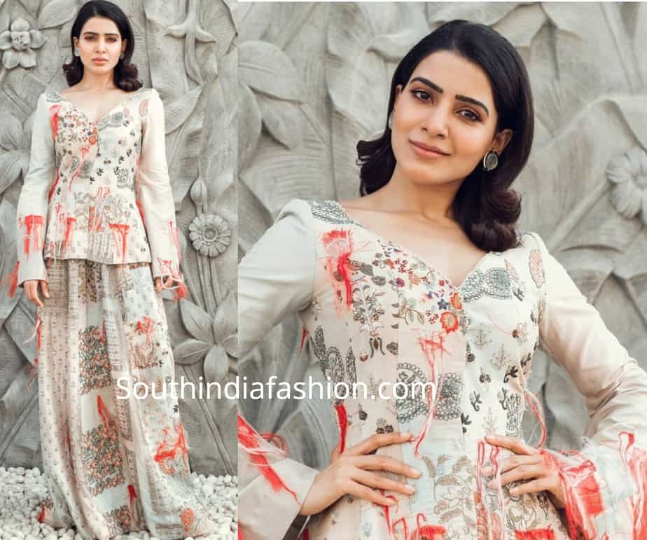 samantha akkineni in anamika khanna dress