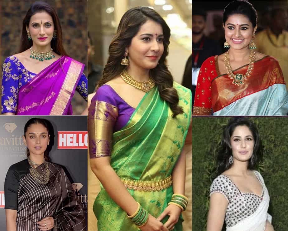 saree blouse back designs for broad shoulders women