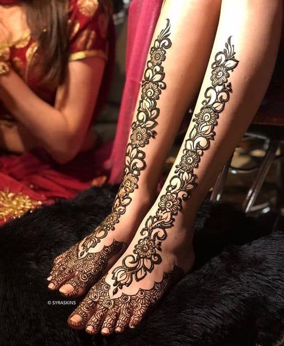 Arabic mehendi designs for feet